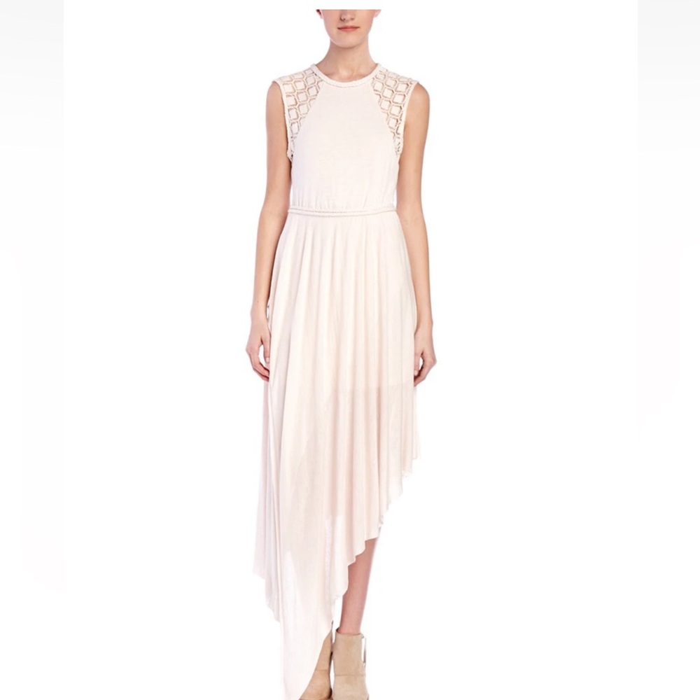 Free People 'Afternoon Delight' Dress Sz S Cream Shell Color Crochet Style NWT